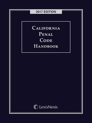 cover image of California Penal Code Handbook